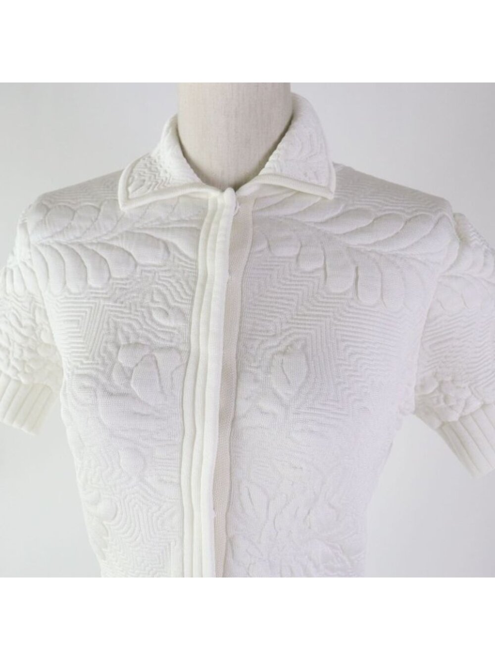 Fendi 20 Fzd880 Embossed Furled Weave Short Sleeves Length All-in-one - Picture 3 of 11